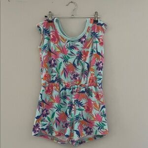 Lands' End Colorful Floral Kids Romper